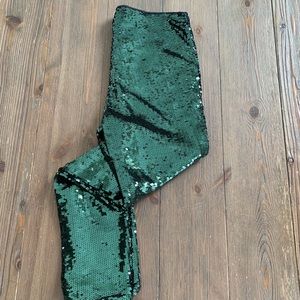 H&M Green Sequin Legging